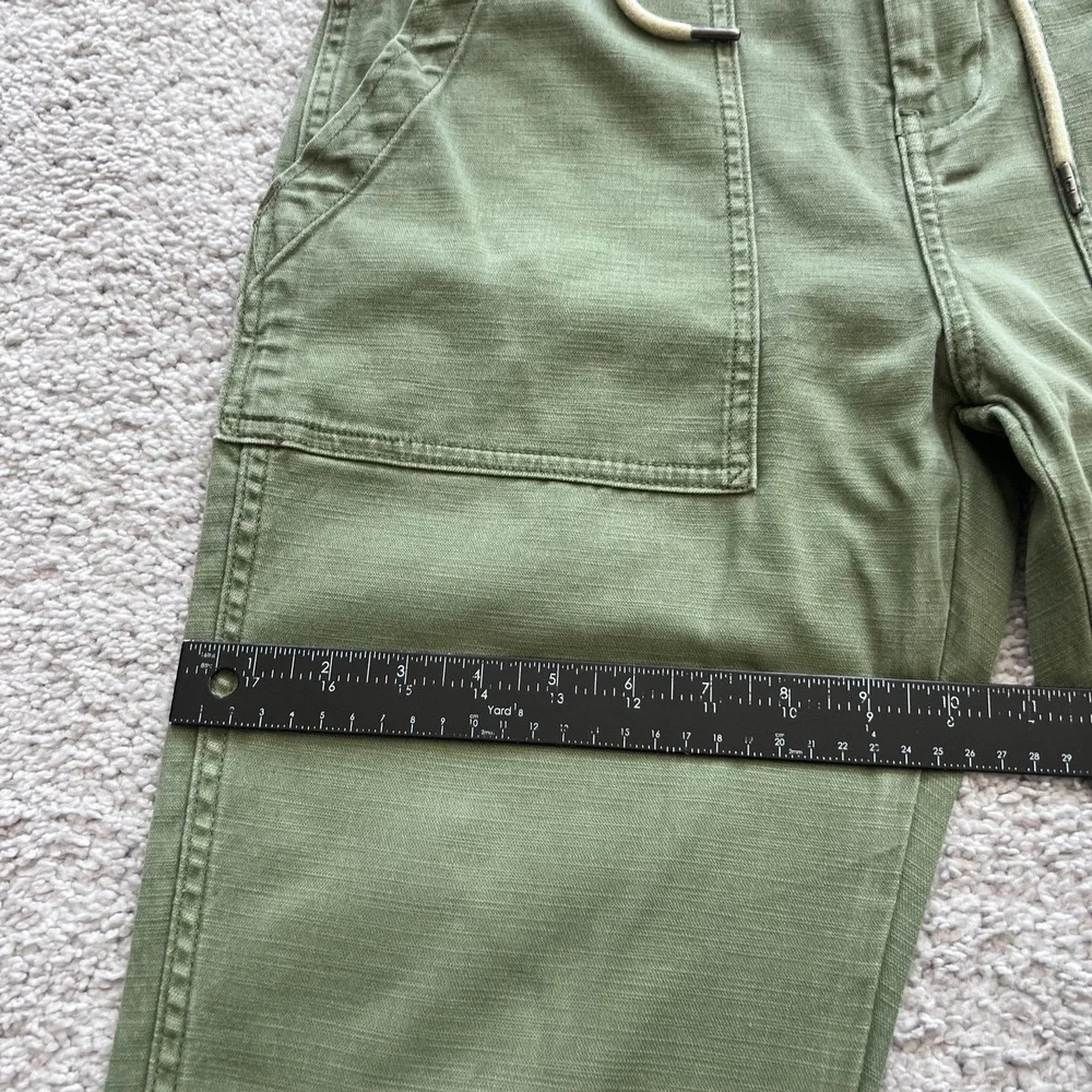 Flint And Tinder Chino Pants Mens 30x28 Green Elastic Waist Drawstring Tapered
